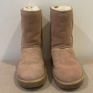 UGG Classic Metallic Snake Gold Beige Suede Boots SN1101473 Size 5